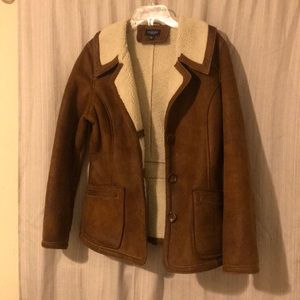Shearling soft leather/suede jacket